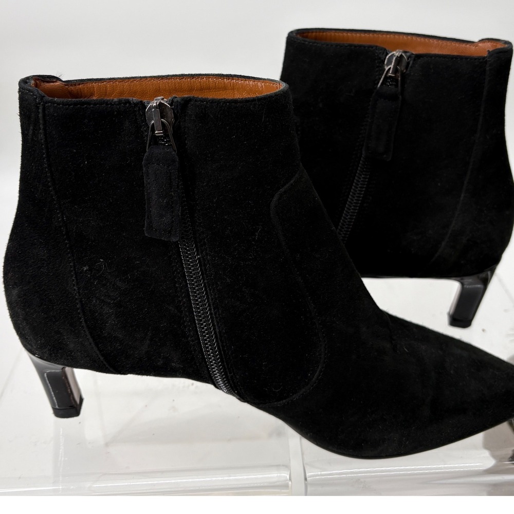 New Aquatalia Siella Weatherproof Suede‎ Heeled Ankle Bootie Waterproof Black 7